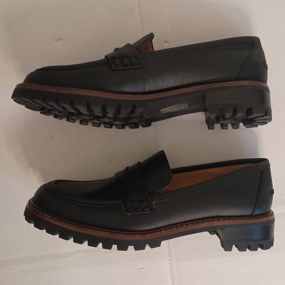 Madewell Leather Lug Loafers Black Style NE526 Women’s Size 6 Excellent Like New - Picture 8 of 15